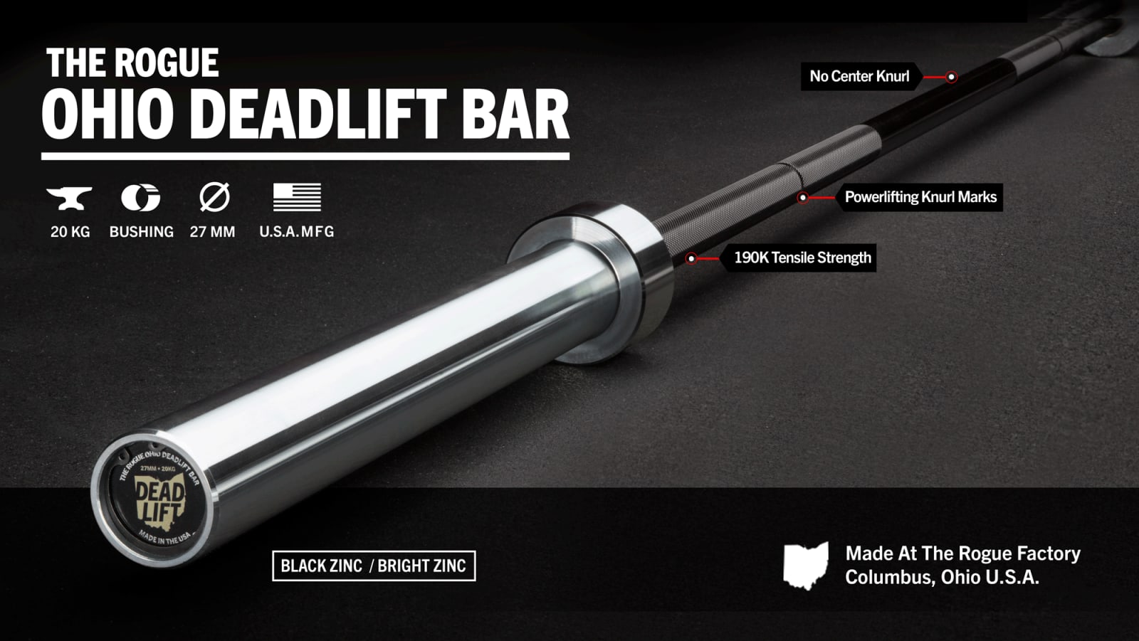 Rogue deadlift store bar